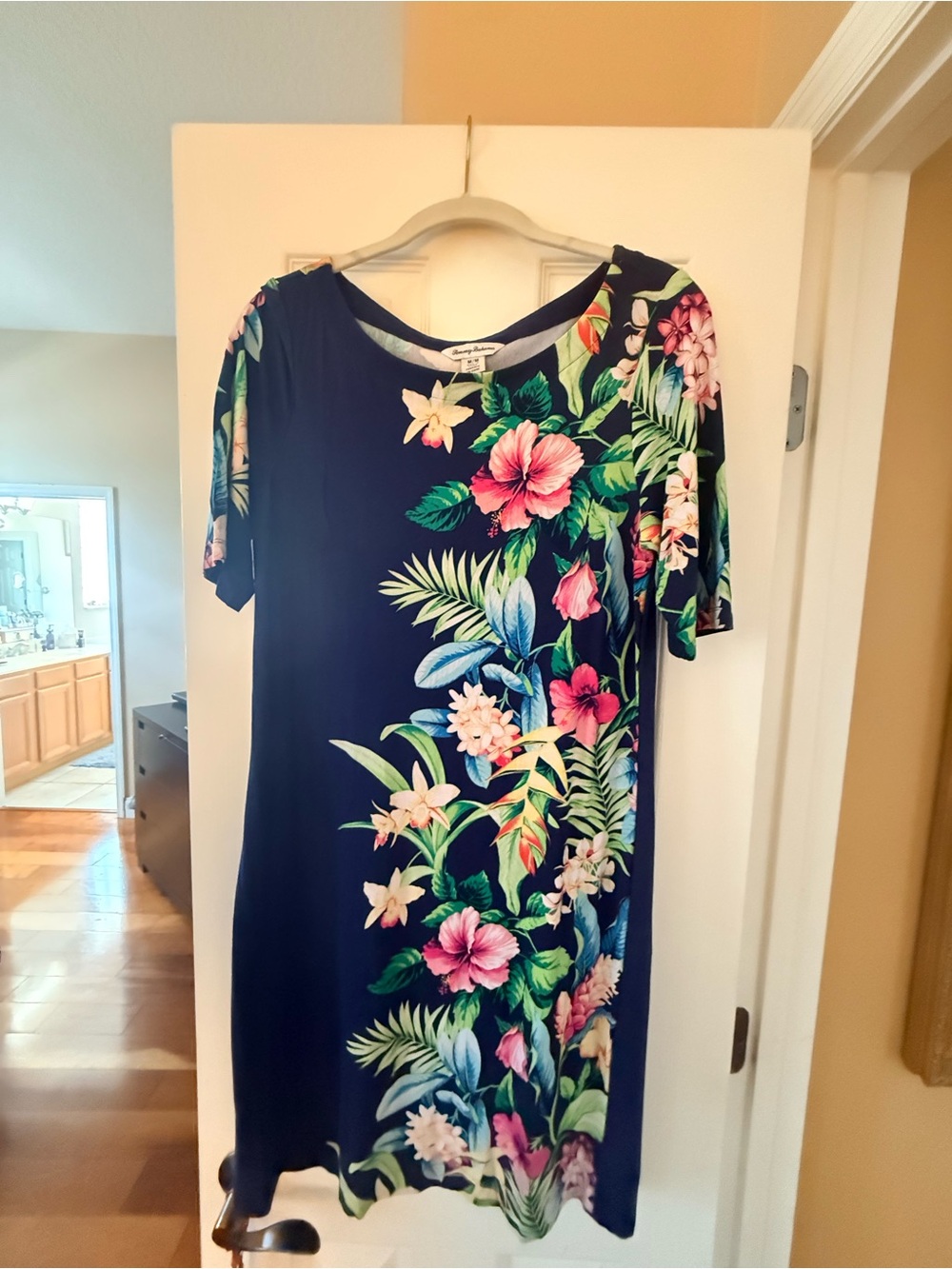 Tommy Bahama Navy Tropical Floral Dress